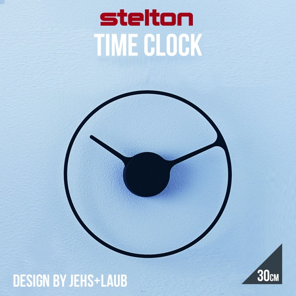 【Stelton/ステルトン】TIME CLOCK タイムクロック ラージ30cm<br>デザイナー：Jehs+Laub<br>壁掛け時計/インテリア/アルミニウム/北欧/5709846013568<br>【コンビニ受取対応商品】【RCP】