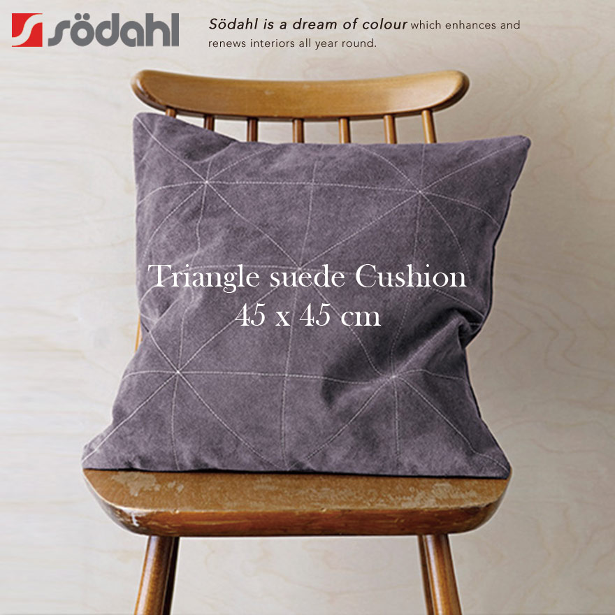 Sodahl ソダール トライアングルスウェードクッション 約45x45cm<br>ファブリック/インテリア/スウェード/デンマーク【コンビニ受取対応商品】【RCP】