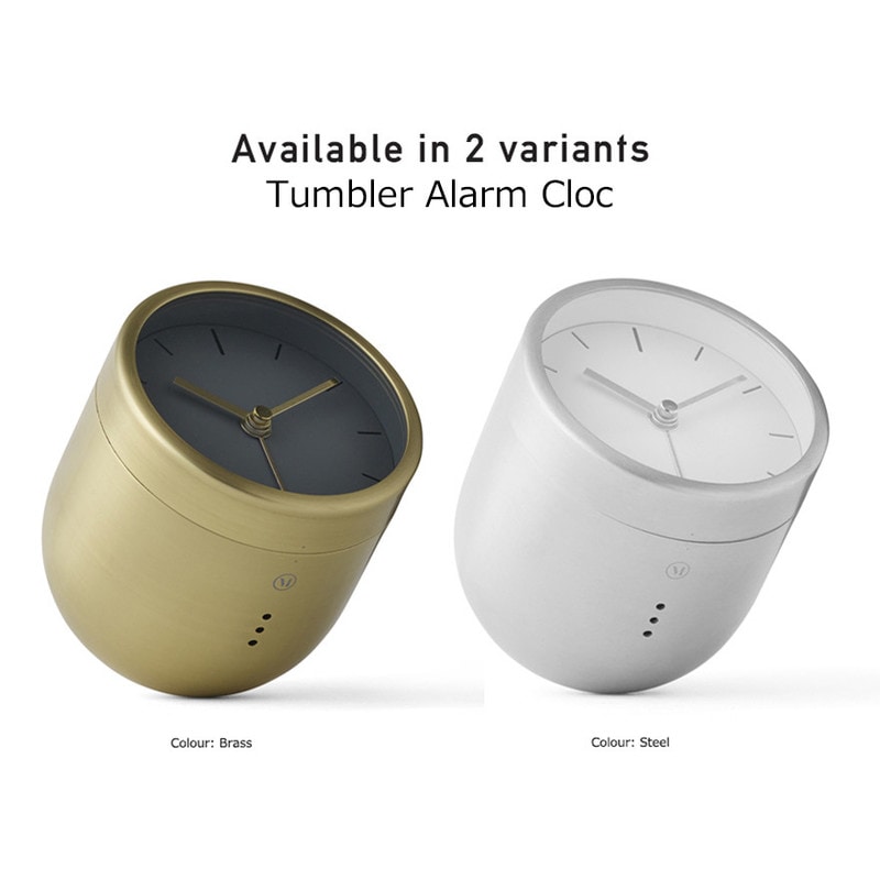 Audo Copenhagen Tumbler Alarm Clock タンブラーアラームクロック ブラス ステンレス <br>Norm Architects<br>アラーム 置き時計 目覚まし時計 真鍮 インテリア<br>【コンビニ受取対応商品】【RCP】