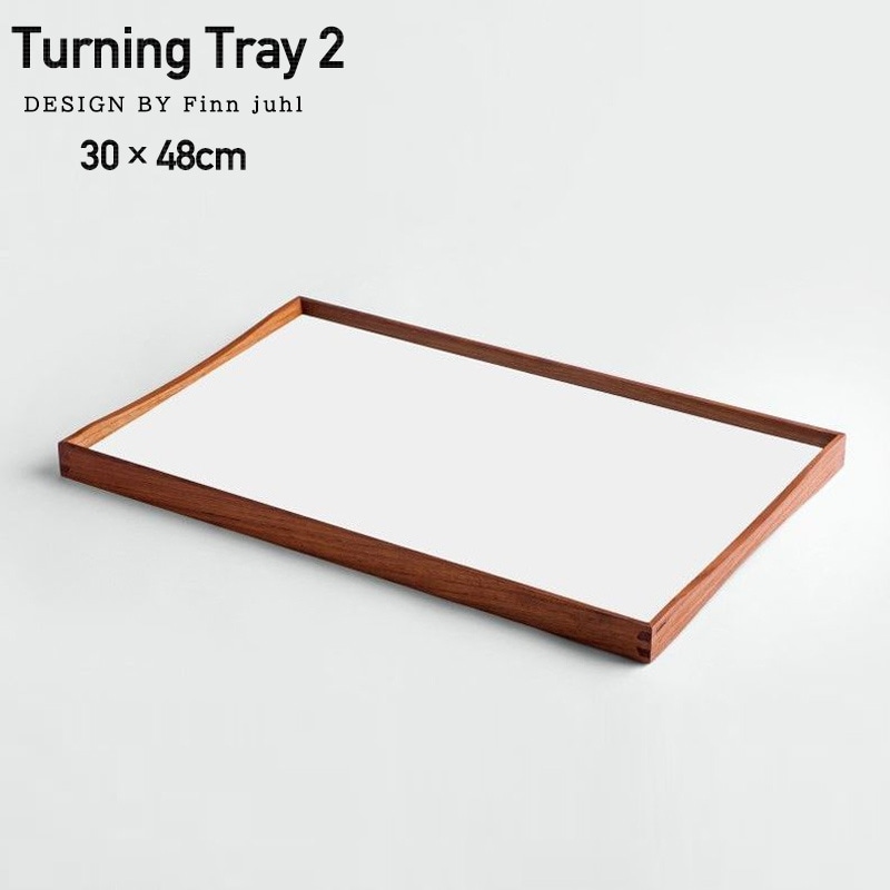 【ARCHITECTMADE/アーキテクトメイド】Turning Tray 2/ターニングトレイ2 W48<br>ハンドメイド/フィン・ユール/お盆/チーク/トレー/復刻/キッチン