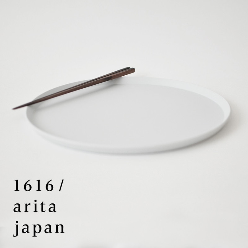 【有田焼/磁器】1616/arita japan TY RoundPlate280 Gray (TYラウンドプレート280グレー)　柳原照弘デザイン<br>TYパレス/皿/plate/百田陶園/イチロク アリタ ジャパン/スタンダード/standard<br>【コンビニ受取対応商品】【RCP】