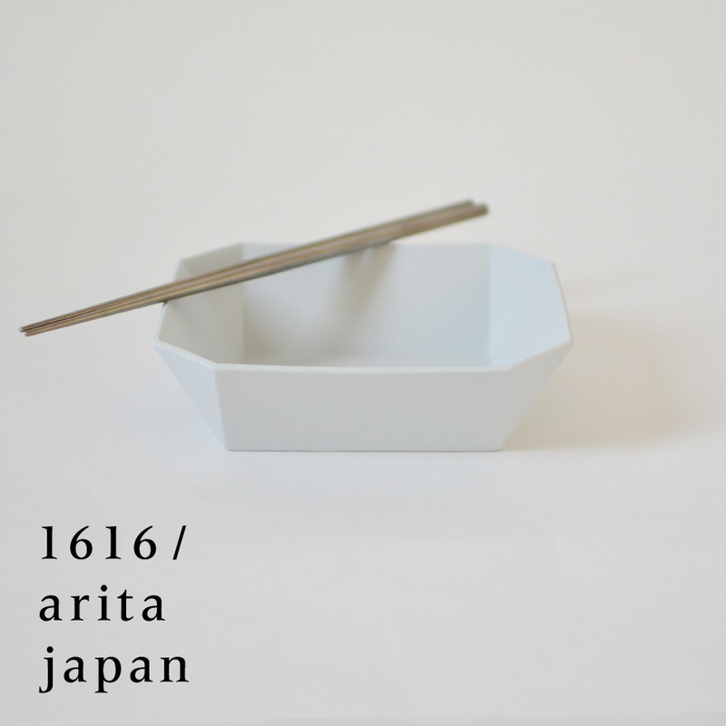 【有田焼/磁器】1616/arita japan TY SquareBowl-150 Gray 　TYスクエアボウル150 グレー　柳原照弘デザイン<br>TYパレス/皿/plate/百田陶園/イチロク アリタ ジャパン/スタンダード/standard<br>【コンビニ受取対応商品】【RCP】