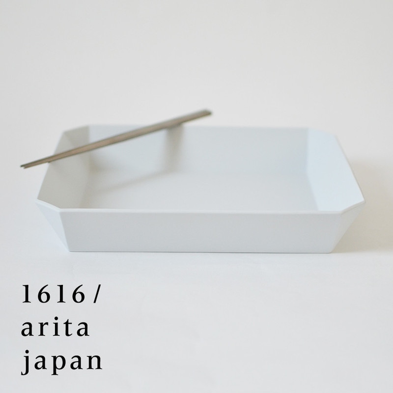 【有田焼/磁器】1616/arita japan TY SquareBowl-255 Gray　TYスクエアボウル255グレー　柳原照弘デザイン<br>TYパレス/皿/plate/百田陶園/イチロク アリタ ジャパン/スタンダード/standard<br>【コンビニ受取対応商品】【RCP】