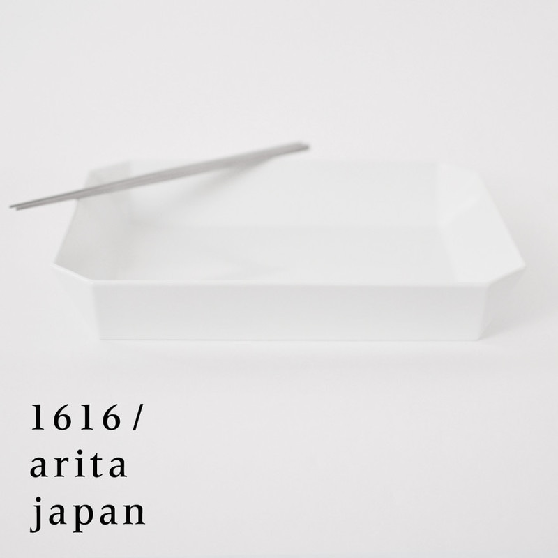 【有田焼/磁器】1616/arita japan TY SquareBowl-255 White 　TYスクエアボウル255 ホワイト　柳原照弘デザイン<br>TYパレス/皿/plate/百田陶園/スタンダード/standard<br>【コンビニ受取対応商品】【RCP】