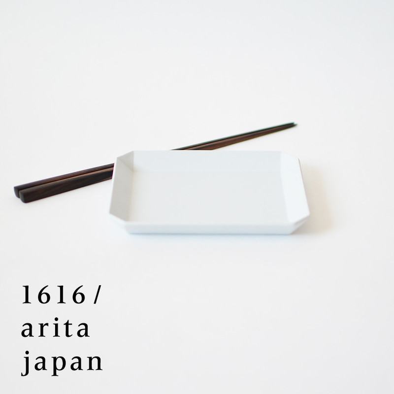 【有田焼/磁器】1616/arita japan TY SquarePlate 130mm Gray　TYスクエアプレート130グレー　柳原照弘デザイン<br>TYパレス/皿/plate/百田陶園/イチロク アリタ ジャパン/スタンダード/standard<br>【コンビニ受取対応商品】【RCP】