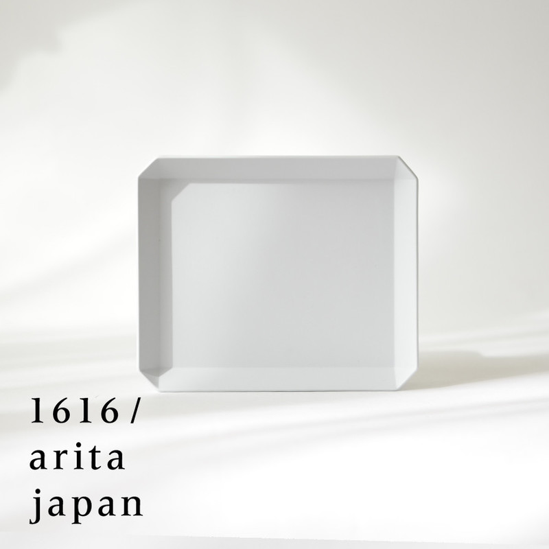 【有田焼/磁器】1616/arita japan TY SquarePlate165 Gray　TYスクエアプレート165 グレー　柳原照弘デザイン<br>TYパレス/皿/plate/百田陶園/イチロク アリタ ジャパン/スタンダード/standard<br>【コンビニ受取対応商品】【RCP】