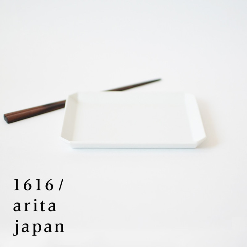 【有田焼/磁器】1616/arita japan TY　SquarePlate165White　TYスクエアプレート165 ホワイト　柳原照弘デザイン<br>TYパレス/皿/plate/百田陶園/イチロク アリタ ジャパン/スタンダード/standard<br>【コンビニ受取対応商品】【RCP】