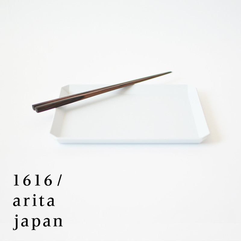 【有田焼/磁器】1616/arita japan TY SquarePlate235 Gray 　TYスクエアプレート235 グレー　柳原照弘デザイン<br>TYパレス/皿/plate/百田陶園/イチロク アリタ ジャパン/スタンダード/standard<br>【コンビニ受取対応商品】【RCP】