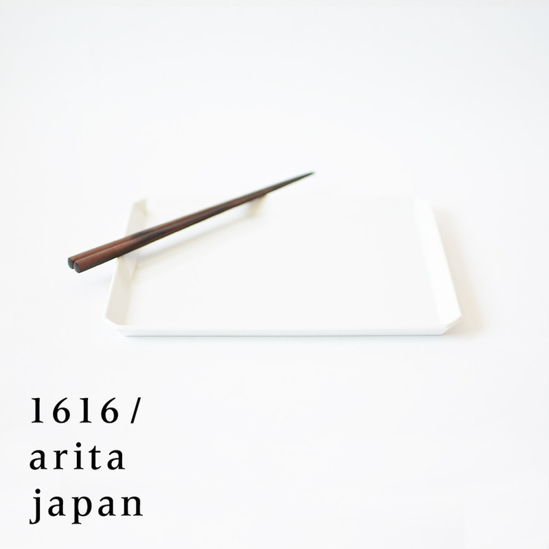 【有田焼/磁器】1616/arita japan TY SquarePlate235 White　TYスクエアプレート235 ホワイト　柳原照弘デザイン<br>TYパレス/皿/plate/百田陶園/イチロク アリタ ジャパン/スタンダード/standard<br>【RCP】