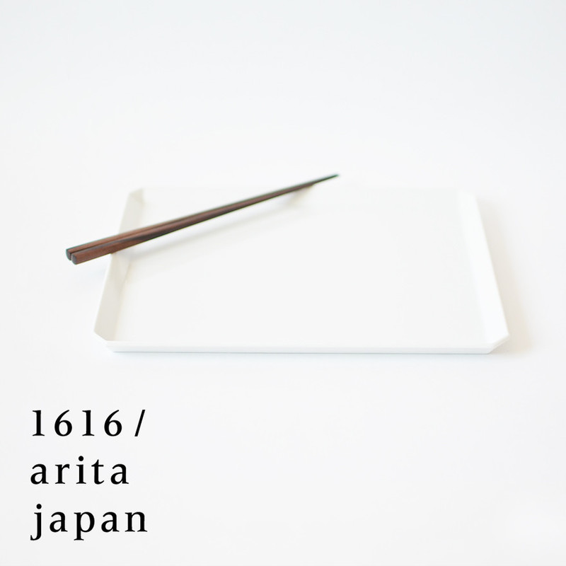 【有田焼/磁器】1616/arita japan TY SquarePlate270 White 　TYスクエアプレート270 ホワイト　柳原照弘デザイン<br>TYパレス/皿/plate/百田陶園/イチロク アリタ ジャパン/スタンダード/standard<br>【コンビニ受取対応商品】【RCP】