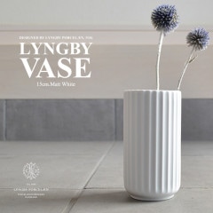 Lyngby PorcelaenLYNGBY VASE/ӥ塼 ١ 15cm ޥåȥۥ磻200834 ӥ塼 ݡ<br>奢/ץ//ǥޡ/ִ/ƫ//̲ڥӥ˼бʡۡRCP