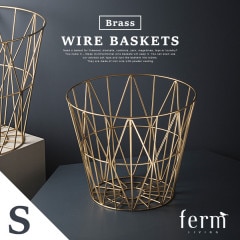 ferm LIVING  եӥ󥰡 Wire Basket Brass S<br>磻䡼Хå  ɥơ֥ ӥ Ǽ ɥ꡼RCP