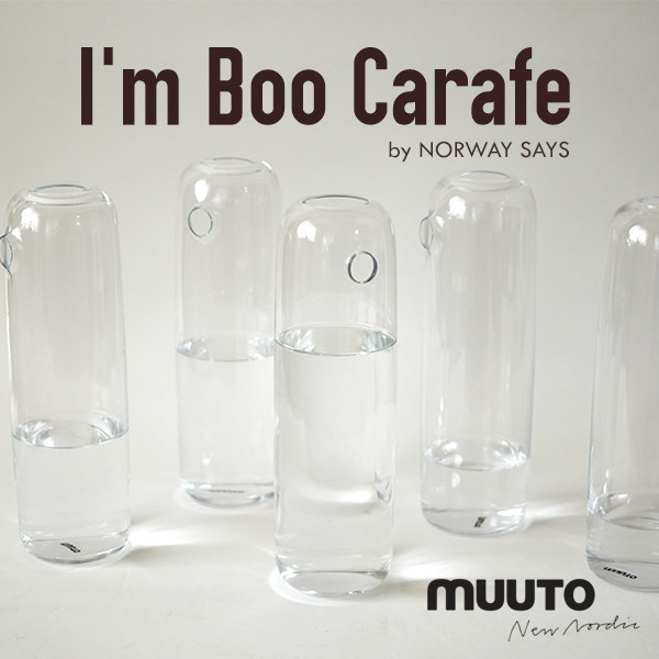 MUUTO ムート I'M BOO アイムブー カラフェ<br>ピッチャー Carafe フィンランド フラワーベース 吹きガラス 水差し 北欧【コンビニ受取対応商品】【RCP】