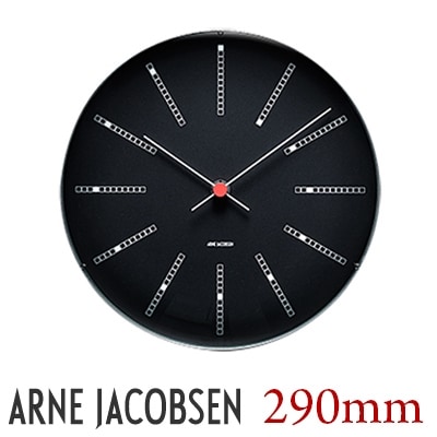 �ڳݤ��եå��ץ쥼��ȡۡ�AJ�����å���BANKERS/�Х󥫡��� BLACK 290mm 43646 WALL CLOCK ����͡��䥳�֥���/ARNE JACOBSEN�ڥ��ե��ý���