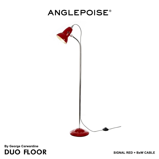 【ANGLEPOISE アングルポイズ】Duo Floor SIGNAL RED + BxW CABLE LAMP 