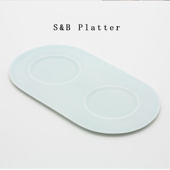 【有田焼/磁器】1616/arita japan S&B　MiniPlatter　 S&Bミニプラッター 薄青白　ショルテン＆バーイングス　デザイン<br>S&B/皿/plate/百田陶園/イチロク アリタ ジャパン/Colour Porcelain