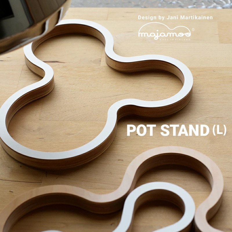 【majamoo/マヤムー】白樺のポットスタンド　L　ナチュラル/ホワイトフィンランド/白樺/木製/鍋敷き/北欧【コンビニ受取対応商品】【RCP】