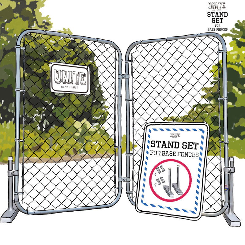 【UNITE/ユナイト】フェンス用スタンド（2個セット・専用クランプ付き）※BaseFence専用【RCP】