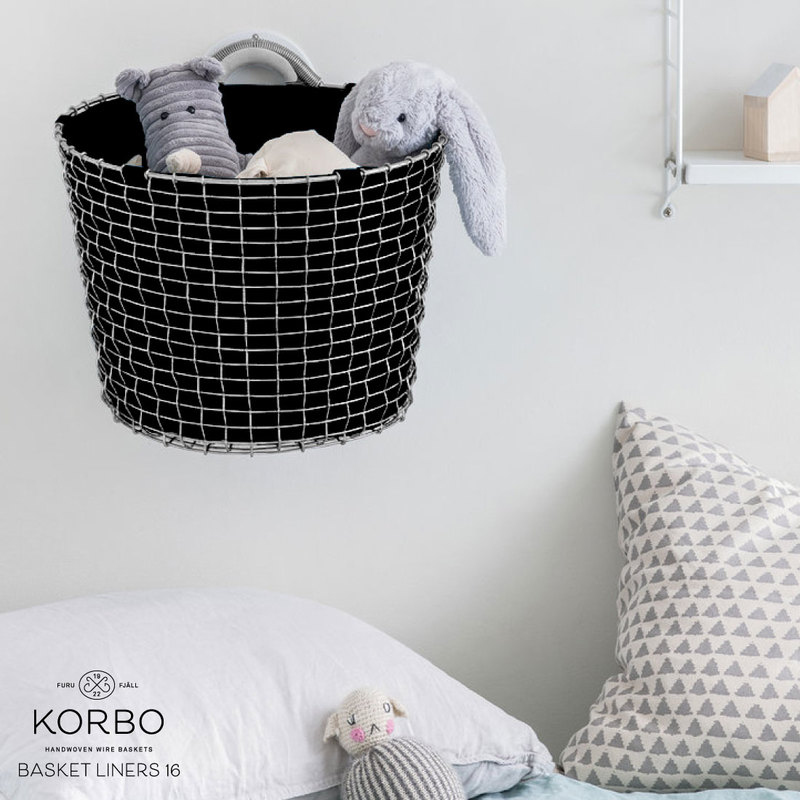 【KORBO/コルボ】BASKET LINER16/バスケットライナー16スウェーデン/北欧/カゴ/オーガニックコットン日本正規代理店品