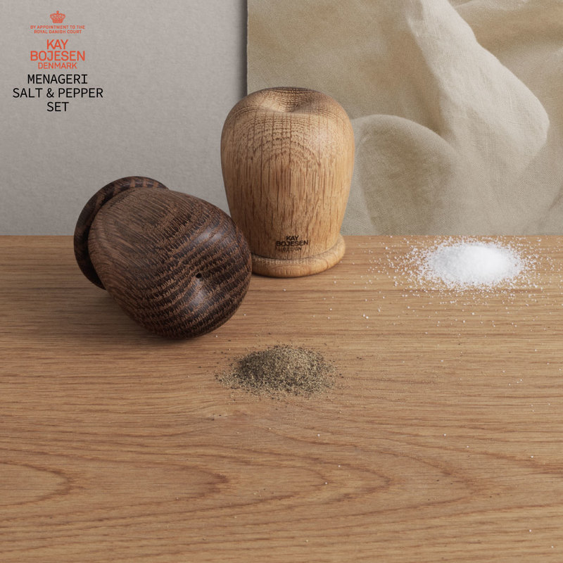 【KAY BOJESEN/カイ・ボイスン】メナジェリ ソルト＆ペッパーセットMENAGERI/SOLT/PEPPER/北欧テーブルウェア/食器/オーク材コンビニ受取対応【RCP】