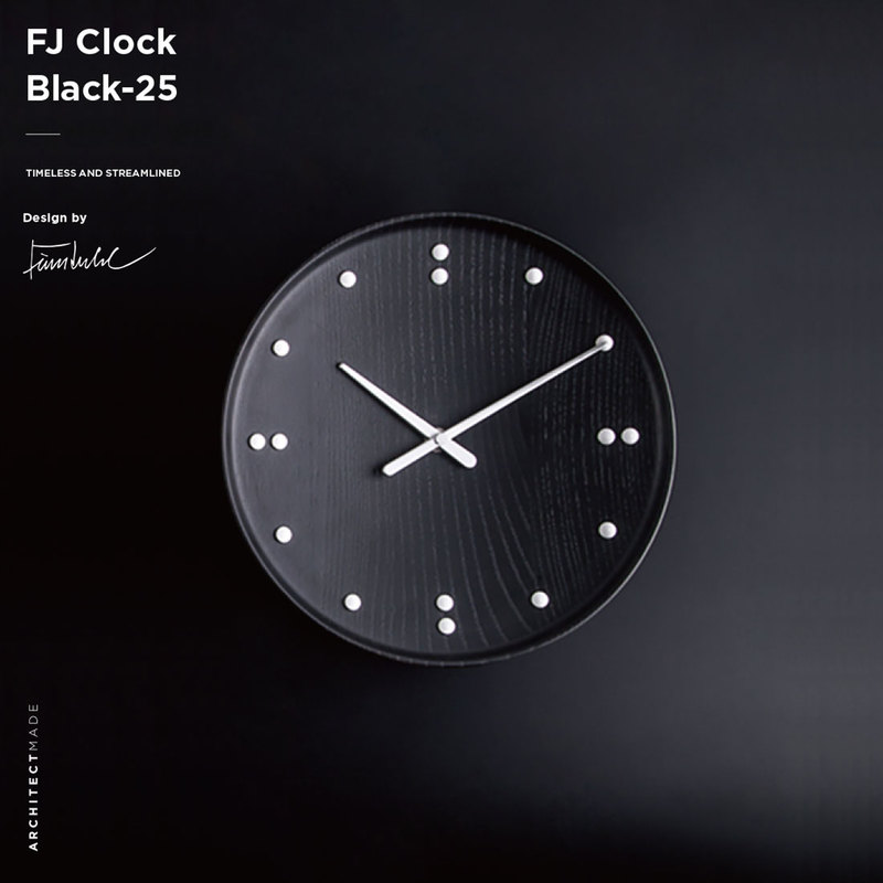�ڳݤ��եå��ץ쥼��ȡۡ�ARCHITECTMADE/�������ƥ��ȥᥤ�ɡ�FJ Clock Black-25/Finn Juhl/�ե��󡦥桼��/�������륯���å�/�ɳݤ�����/���å���/�֥�å�/����