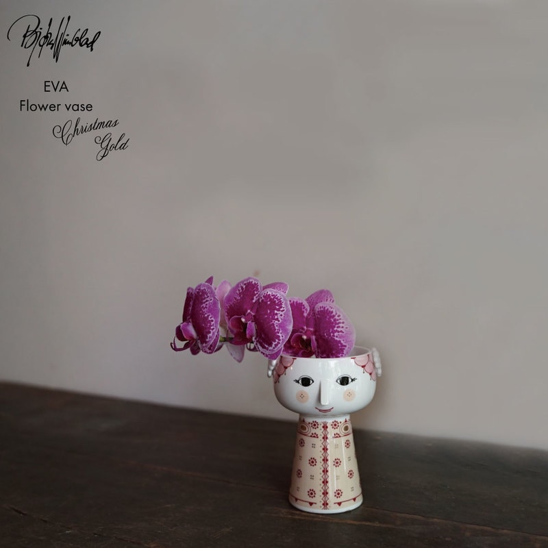 【BJORN WIINBLAD/ビヨン・ヴィンブラッド】Eva Flower Vase Xmas Gold［56513］/フラワーベース/花瓶/クリスマス/限定生産/コンビニ受取対応