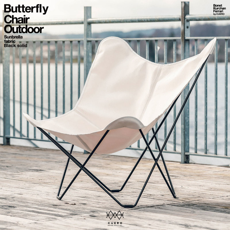 CUERO クエロ キュエロ BKFチェア 椅子 チャコール ホワイト Butterfly Chair Outdoor Sunbrella Fabric 黒 白 チェア 北欧
