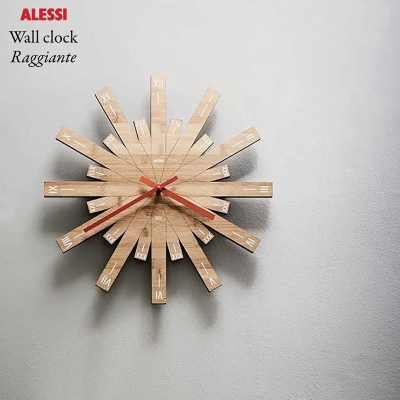 �ڳݤ��եå��ץ쥼��ȡۡ�Alessi/����å���Raggiante Wall clock �饸����� �������륯���å� �ɳݤ����� Michele de Lucchi �ߥ����졦�ǡ���å�