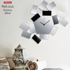 Alessi/åScirocco-Silver Wall clock/å/С/륯å/ɳݤMario Trimarchi/ޥꥪȥޥ륭