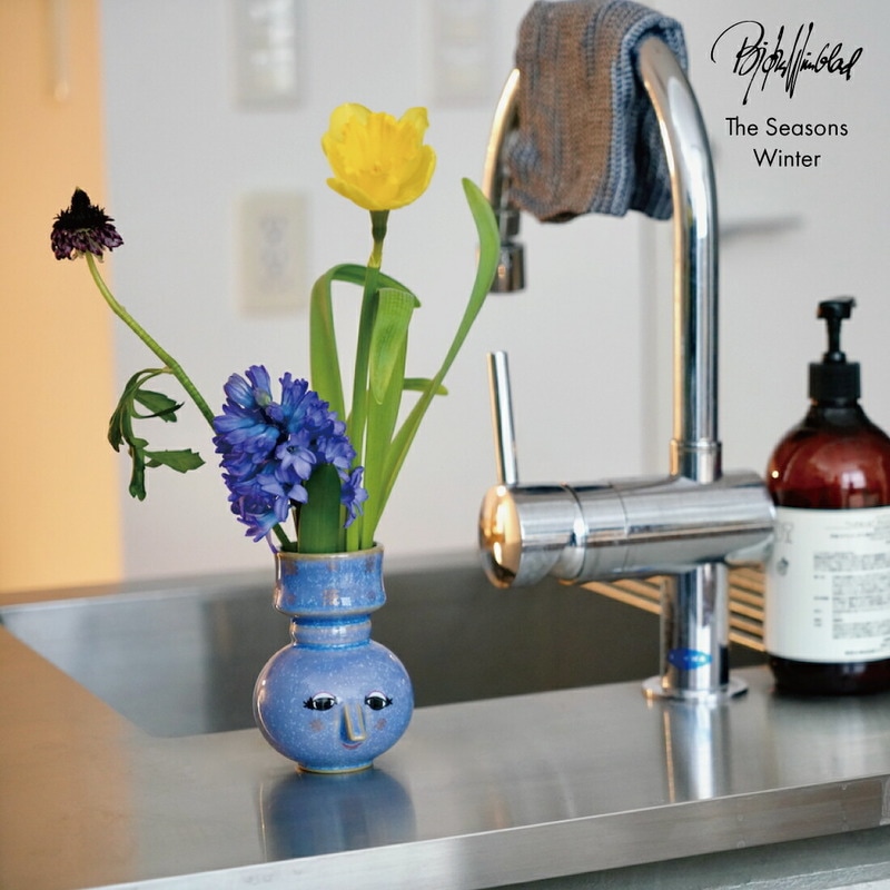 bjorn wiinblad ビヨンヴィンブラッド The Seasons winter 花瓶 陶器 フラワーベース 青 ブルー ビヨン・ヴィンブラッド シーズンズ ウィンター 冬 フラワー ベース