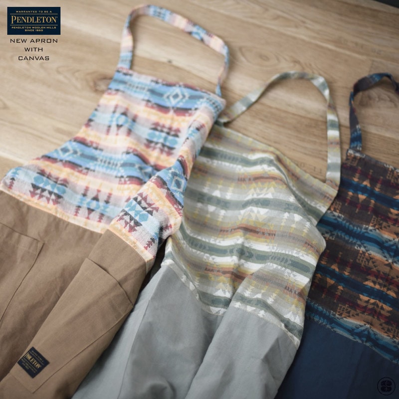 PENDLETON/New Apron with Canvas/ペンドルトン/ニュー・エプロン・ウィズ・キャンバス/アウトドア/クッキング/コットン