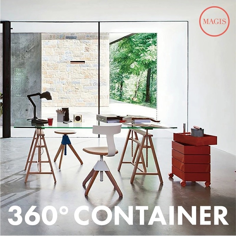 MAGIS マジス 360°Container5段 360°コンテナ5段 KonstantinGrcic コンスタンチン・グルチッチ<br><br>書斎はもちろん、子供部屋やキッチンでも活躍する、360°回転するインテリア収納