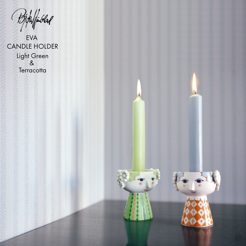 BJORN WIINBLAD/Eva Candle Holder/Light Green/Terracotta/ビヨン・ヴィンブラッド/エヴァ/キャンドルホルダー/ライトグリーン/テラコッタ［54044・54045］