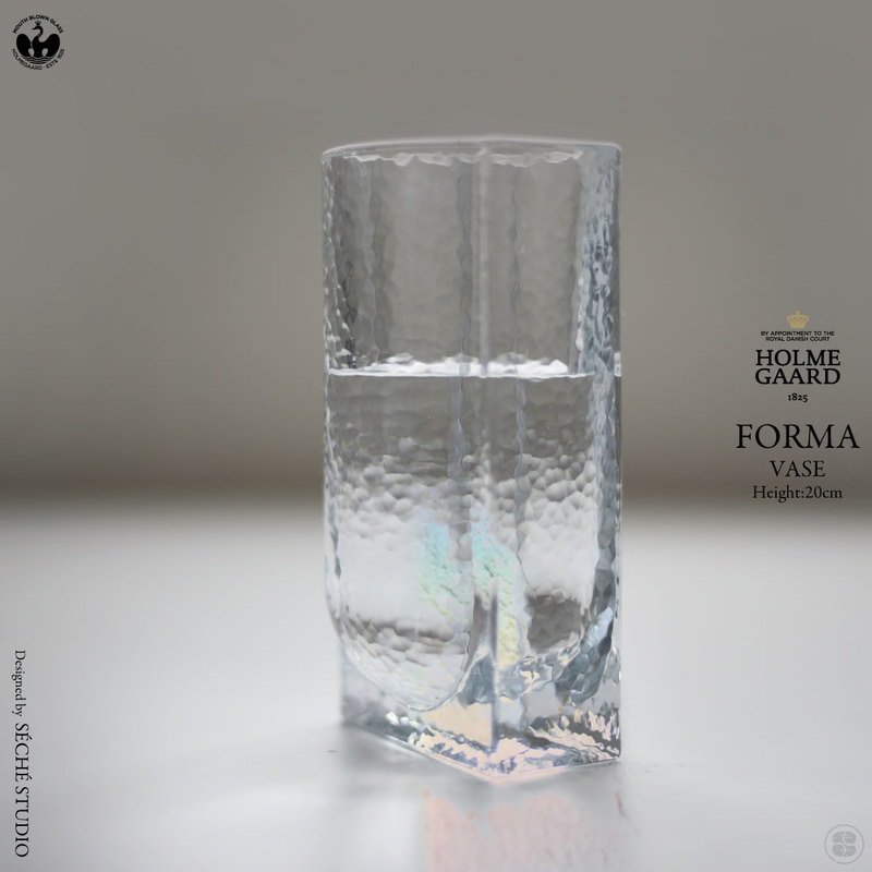 HOLMEGAARD FORMA VASE H:20cm SECHE STUDIO ホルムガード フォーマ フラワーベース セシェ・スタジオ 花瓶 無鉛ガラス 北欧 デンマーク 王室御用達 ［4300601］