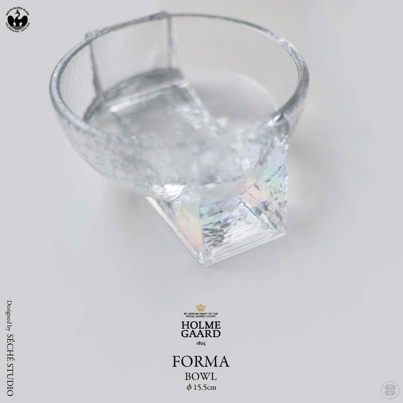 HOLMEGAARD FORMA BOWL 直径:15.5cm SECHE STUDIO ホルムガード フォーマ ボウル セシェ・スタジオ 無鉛ガラス 北欧 デンマーク 王室御用達 ［4300604］