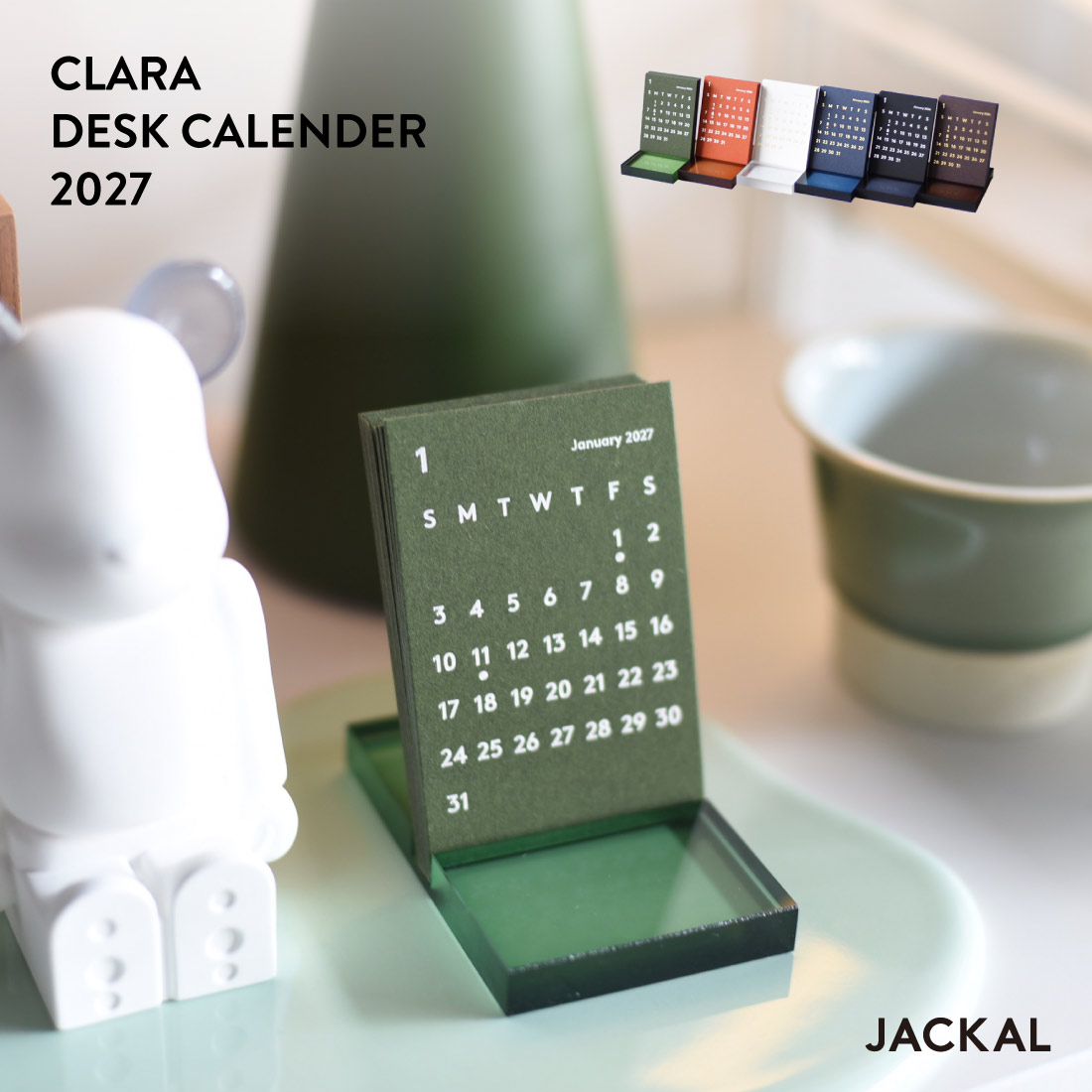 JACKAL CLARA ジャッカル クララ 2027 令和9年 卓上カレンダー