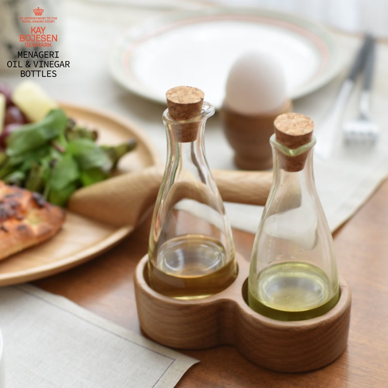 【KAY BOJESEN/カイ・ボイスン】メナジェリ オイル＆ビネガー ボトルMENAGERI/OIL＆VINEGAR BOTTLES/北欧テーブルウェア/食器/FSC認定オーク材コンビニ受取対応【RCP】