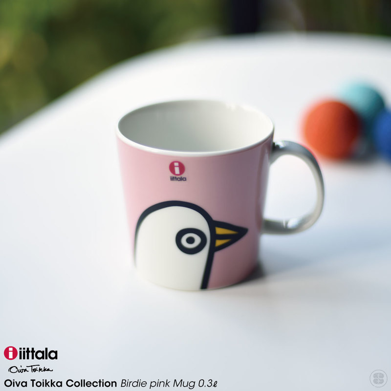 iittala/イッタラ/Oiva Toikka Collection/Birdie pink/Mug 0.3l/オイバ・トイッカコレクション/バーディー/ピンク/マグ/300ml