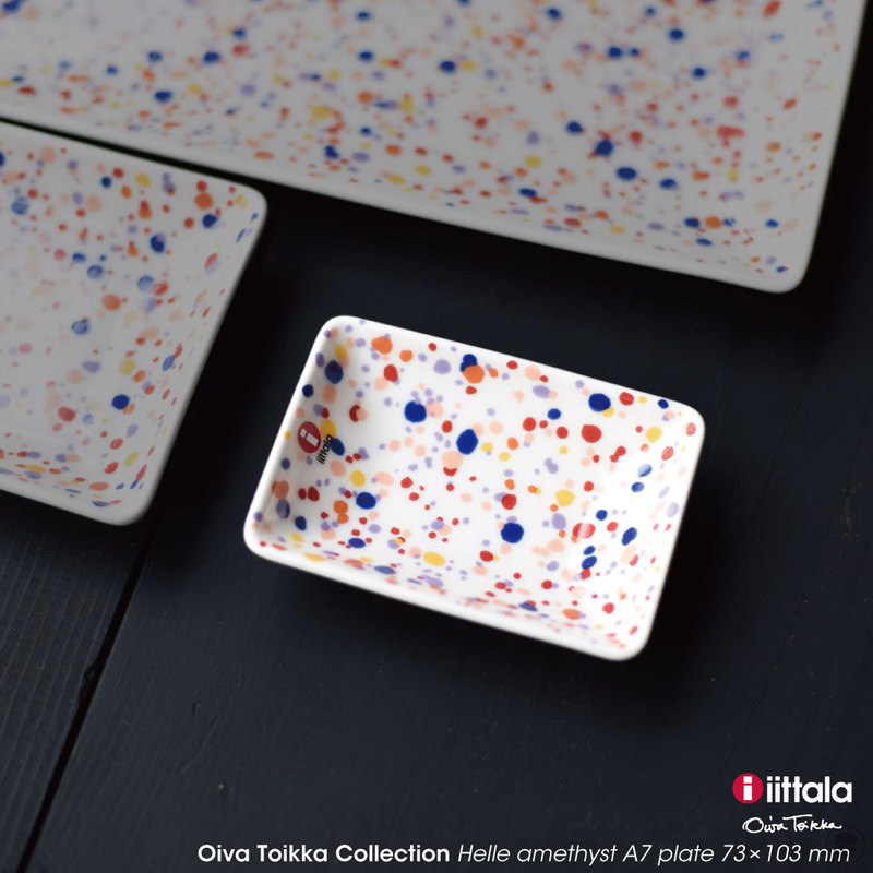 iittala/イッタラ/Oiva Toikka Collection/Helle amethyst/A7 plate 73×103mm/オイバ・トイッカコレクション/ヘレ/アメジスト/プレート