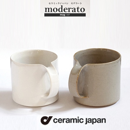 【ceramic japan】モデラート mug マグ 250ml moderato 　セラミック・ジャパン<br>カフェ/コーヒー/ブランチ/来客/陶器/磁器/荻野克彦【コンビニ受取対応商品】【RCP】