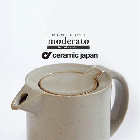 【ceramic japan】セラミック・ジャパン/moderato モデラート tea pot ティーポット 500ml お茶/紅茶/白/カフェ/キッチン/陶器/磁器/荻野克彦【コンビニ受取対応商品】【RCP】