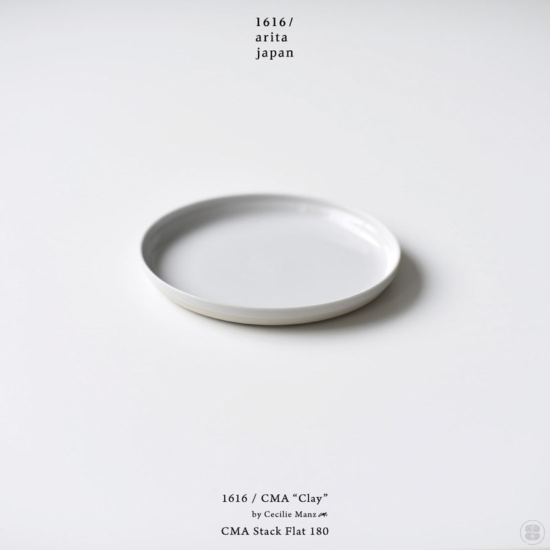 1616/arita japan/CMA “Clay”/CMA Stack Flat 180/Cecilie Manz/イチロクイチロクアリタジャパン/フラットプレート/セシリエ・マンツ/皿/百田陶園/佐賀県/有田焼/スタッキング