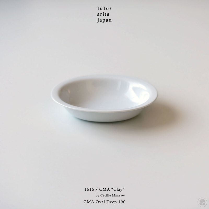 1616/arita japan/CMA “Clay”/CMA Oval Deep 190/Cecilie Manz/イチロクイチロクアリタジャパン/オーバルプレート/セシリエ・マンツ/皿/百田陶園/佐賀県/有田焼