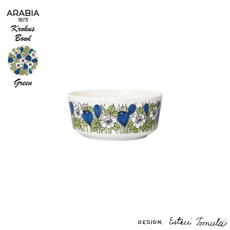 ARABIA/アラビア/Krokus/Bowl/Green/Esteri Tomula/クロッカス/ボウル/グリーン/エステリ・トムラ