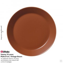 iittala/å/Teema 70 years/Plate 21cm/Vintage Brown/Kaj Franck/ƥ/70ǯ/ץ졼/21cm/ӥơ֥饦/ե