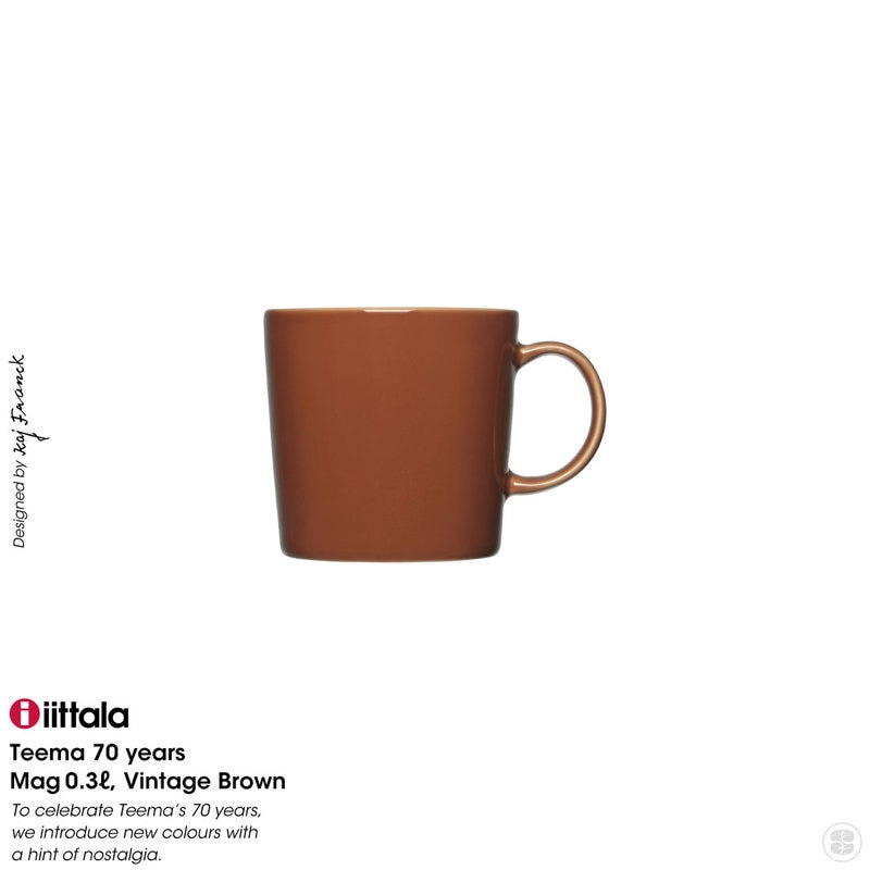 iittala/イッタラ/Teema 70 years/Mag 0.3l/Vintage Brown/Kaj Franck/ティーマ/70周年/マグ/300ml/ビンテージブラウン/カイ・フランク