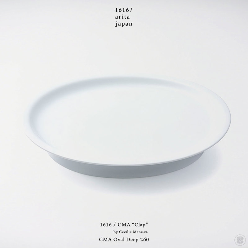 1616/arita japan/CMA “Clay”/CMA Oval Flat Rim 350/Cecilie Manz/イチロクイチロクアリタジャパン/オーバルリムプレート/セシリエ・マンツ/皿/百田陶園/佐賀県/有田焼