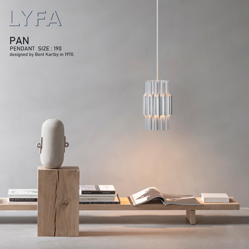 LYFA リーファ PAN φ190 ペンダントランプ メタルチューブ アルミニウム LED 復刻 北欧照明 ベント・カールビー