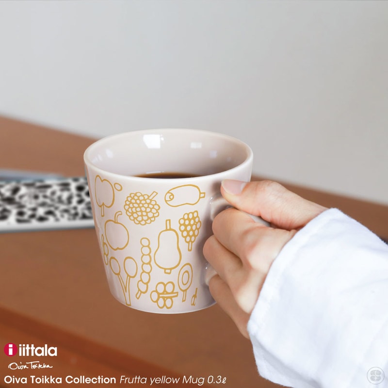 iittala/イッタラ/Oiva Toikka Collection/Frutta yellow/Mug 0.3l/オイバ・トイッカコレクション/フルッタ/イエロー/マグ/300ml