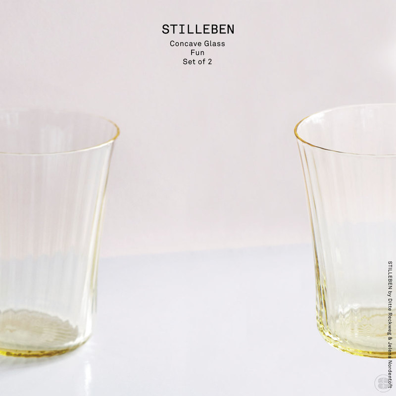 STILLEBEN Concave Glass Fan 2個セット スティルレーベン コンケーブグラス ガラス タンブラー チェコ